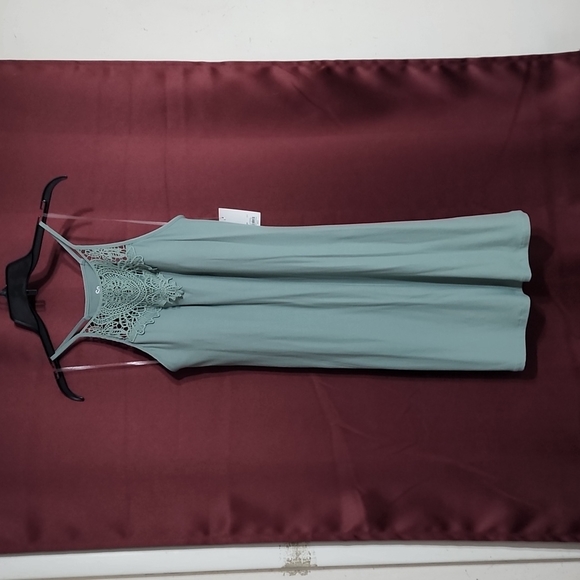 SO High Neck Crochet Dress, Medium, Green - Picture 2 of 4